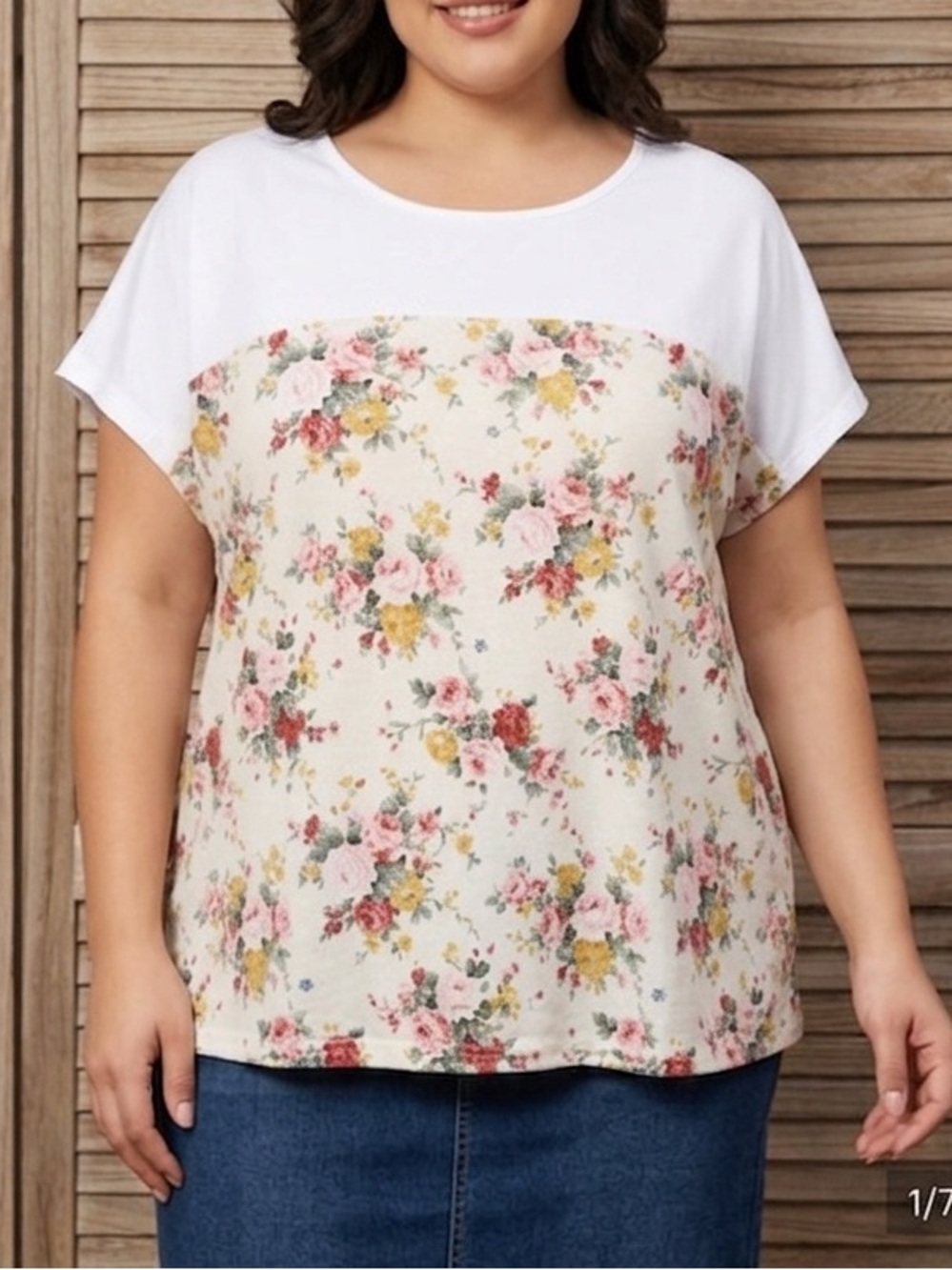 Agnes Orinda Floral Blouse Size 5X EUC